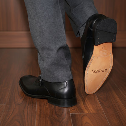 Monk Strap en cuir de veau.